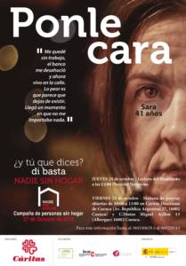 Cáritas Cuenca hace visible la realidad de las personas sin hogar con la campaña “ponle cara”